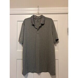 Adidas Performance Gray Grey Golf Polo Men's Size 2X PRIMEGREEN  Logo Big Tall
